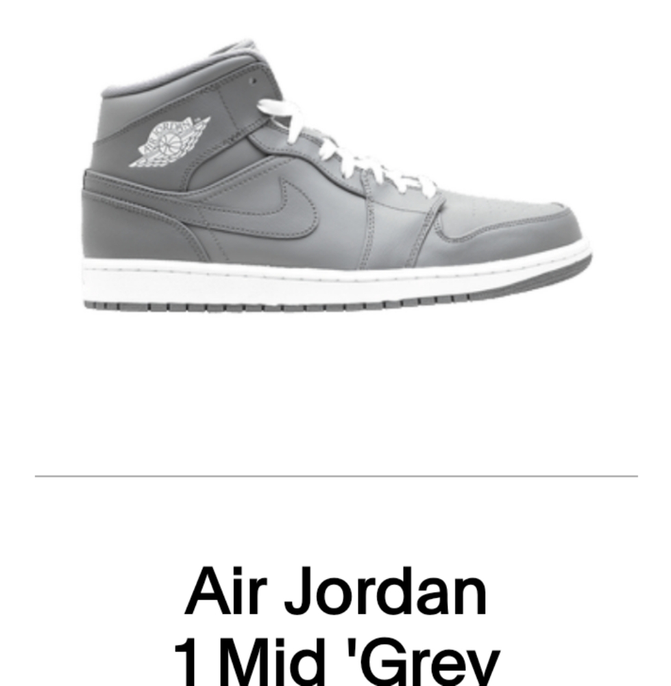 Air Jordan 1 Mid "Grey White"